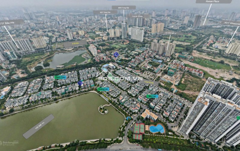 Bán biệt thự kđt Trung Văn vinaconex3 mặt hồ điều hòa DT 196m2 giá rẻ